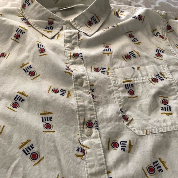 NWOT Miller Lite button down - Picture 2 of 5